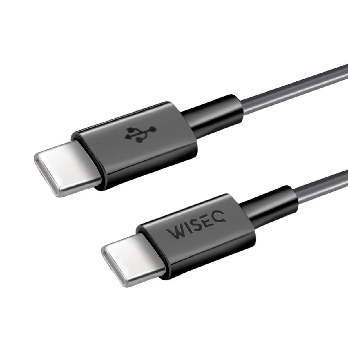 WISEQ USB-C naar USB-C kabel zwart 3 meter 25W