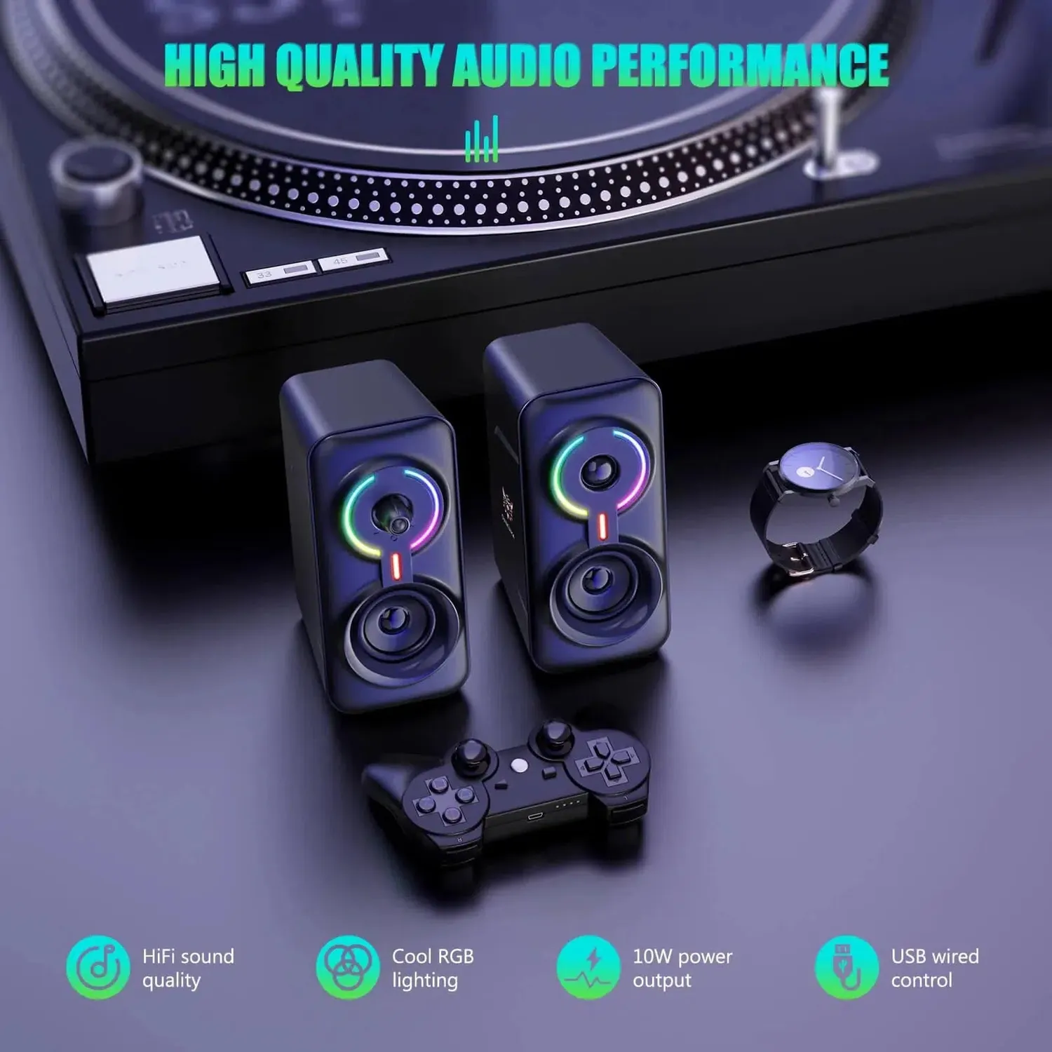 ONIKUMA L6 gaming speaker zwart Bluetooth RGB