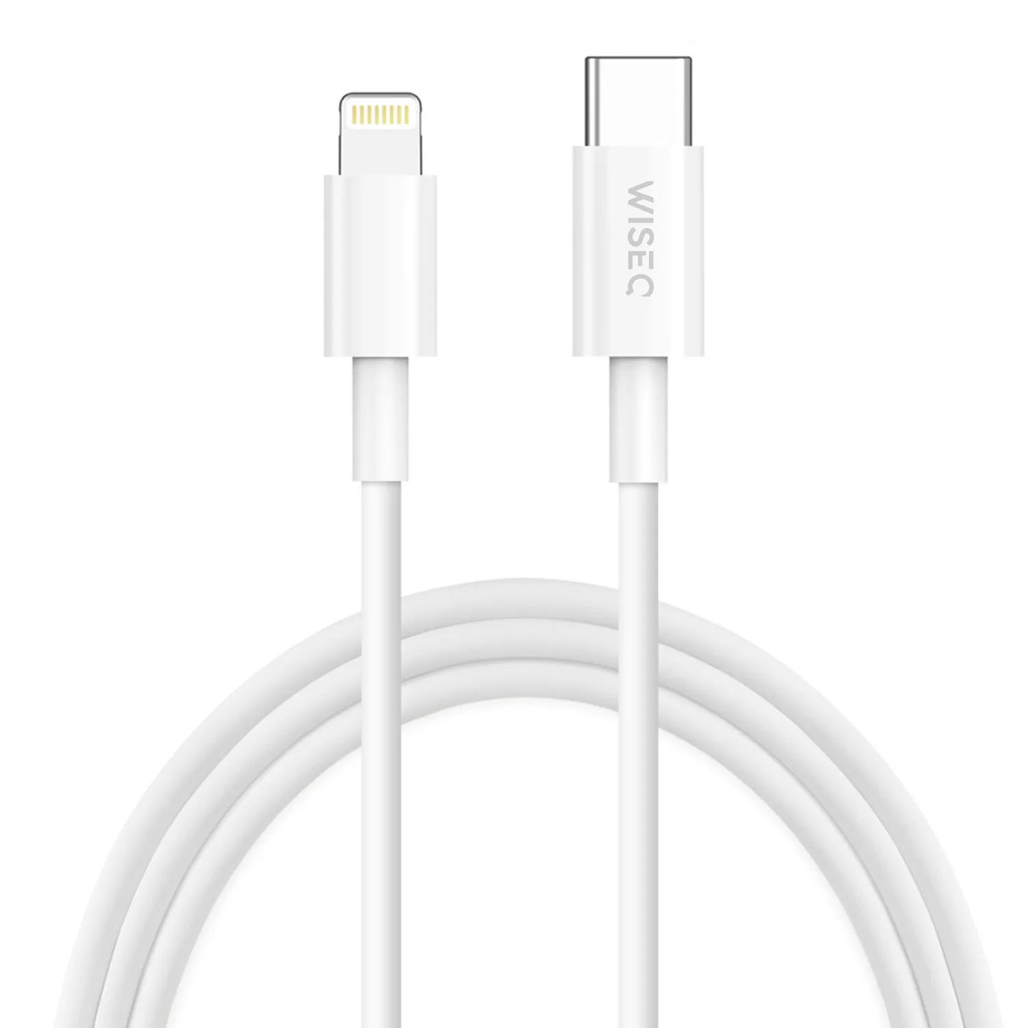 WISEQ USB-C naar Lightning kabel 3 meter wit snellaad