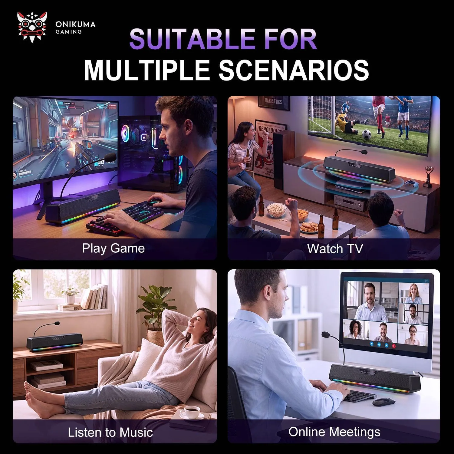 ONIKUMA L13 gaming speaker desktop – 7.1 surround