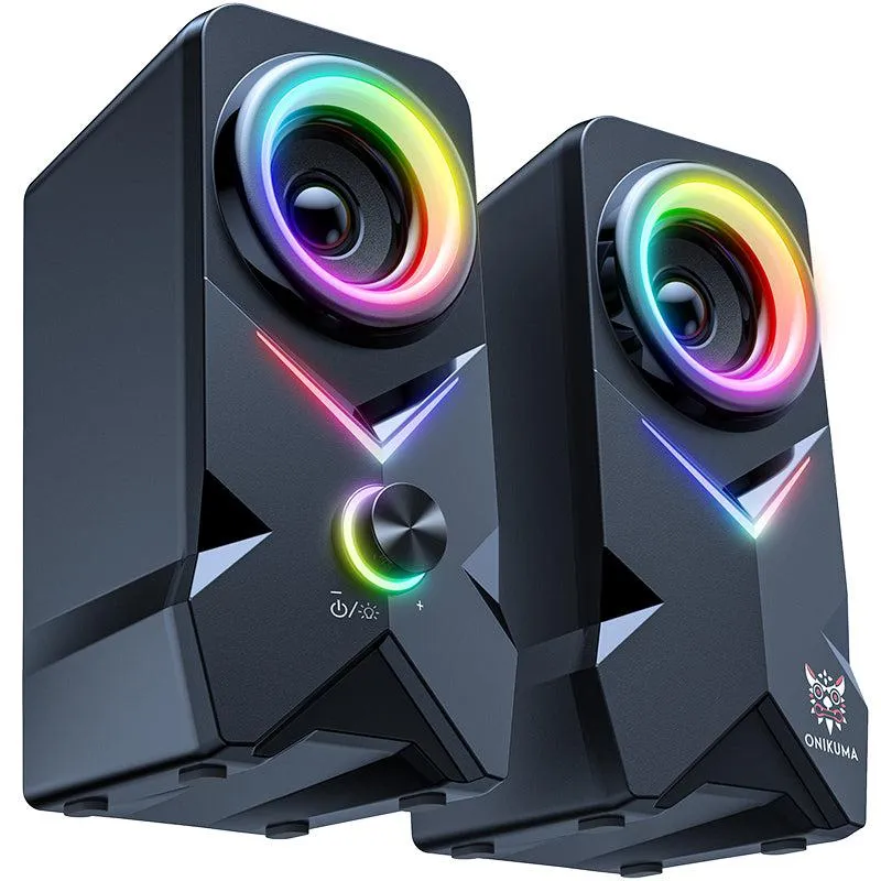 ONIKUMA L2 RGB pc speakers zwart met verlichting