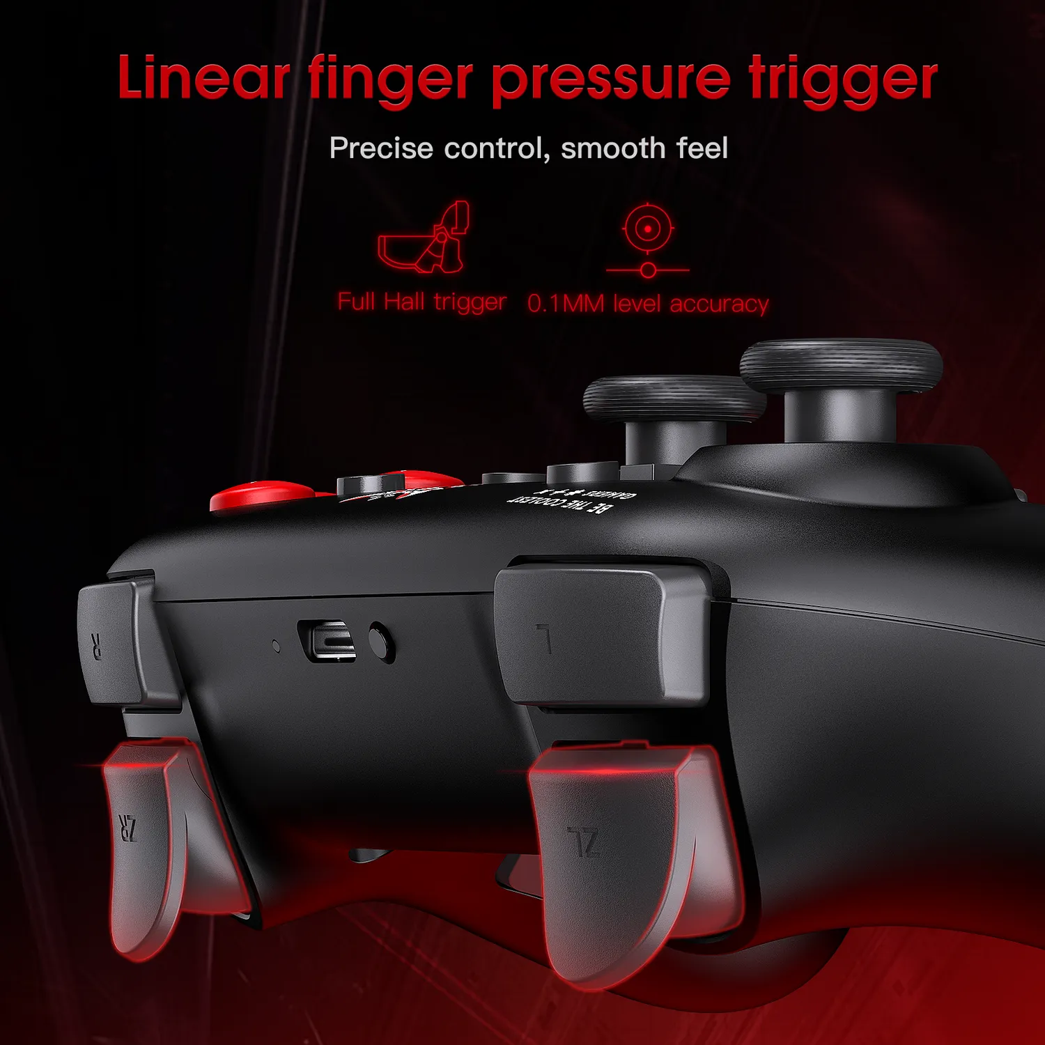 ONIKUMA C1 draadloze game controller zwart hall effect
