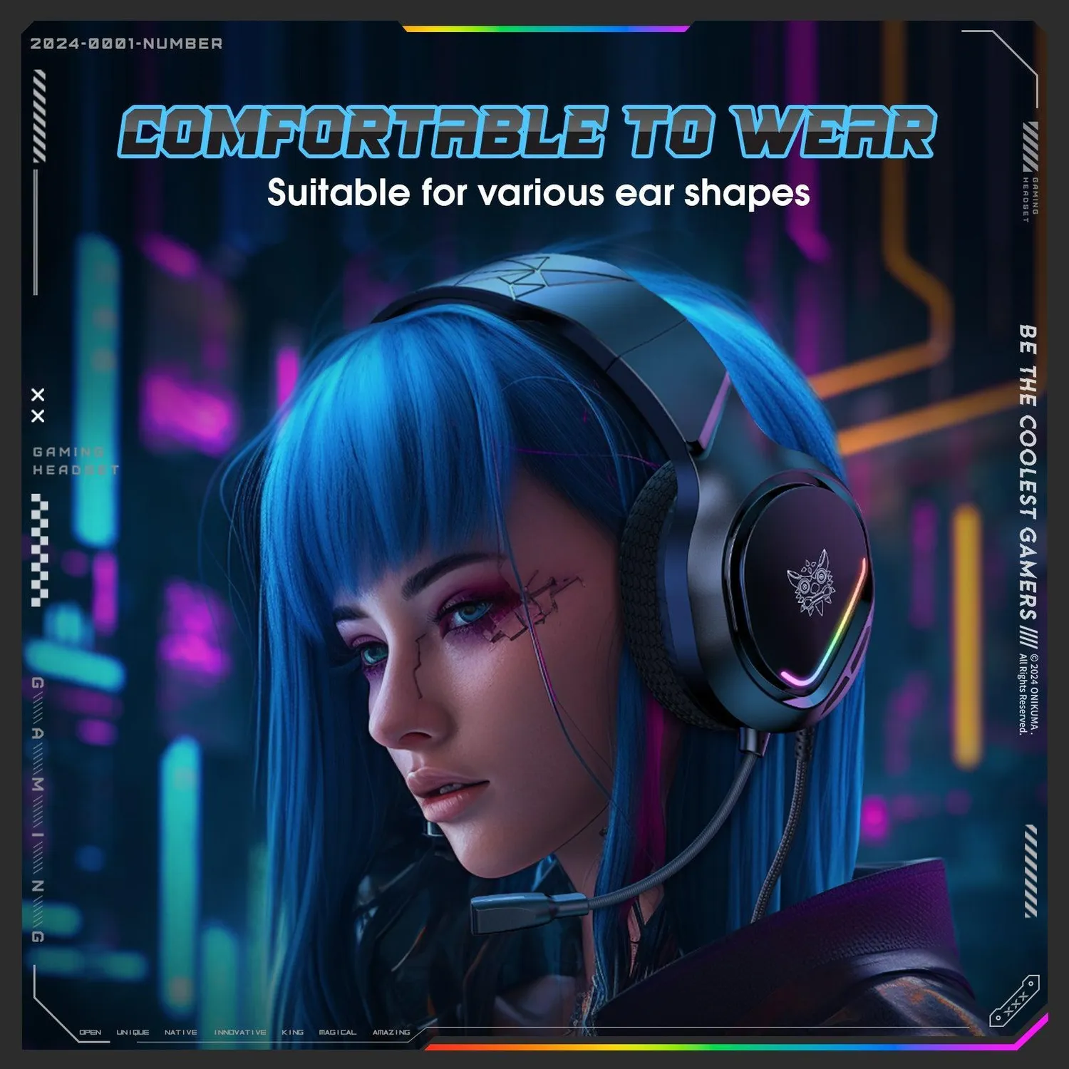 ONIKUMA X31 gaming headset zwart met microfoon