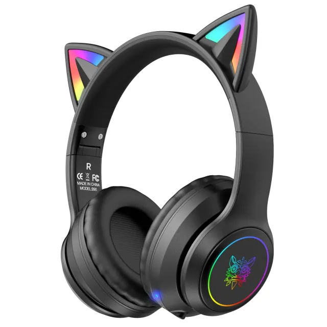 ONIKUMA B90 cat ear headset roze bluetooth
