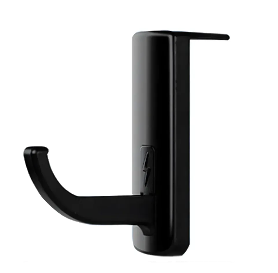 WISEQ Koptelefoonhouder monitorhanger zwart met 3M strip