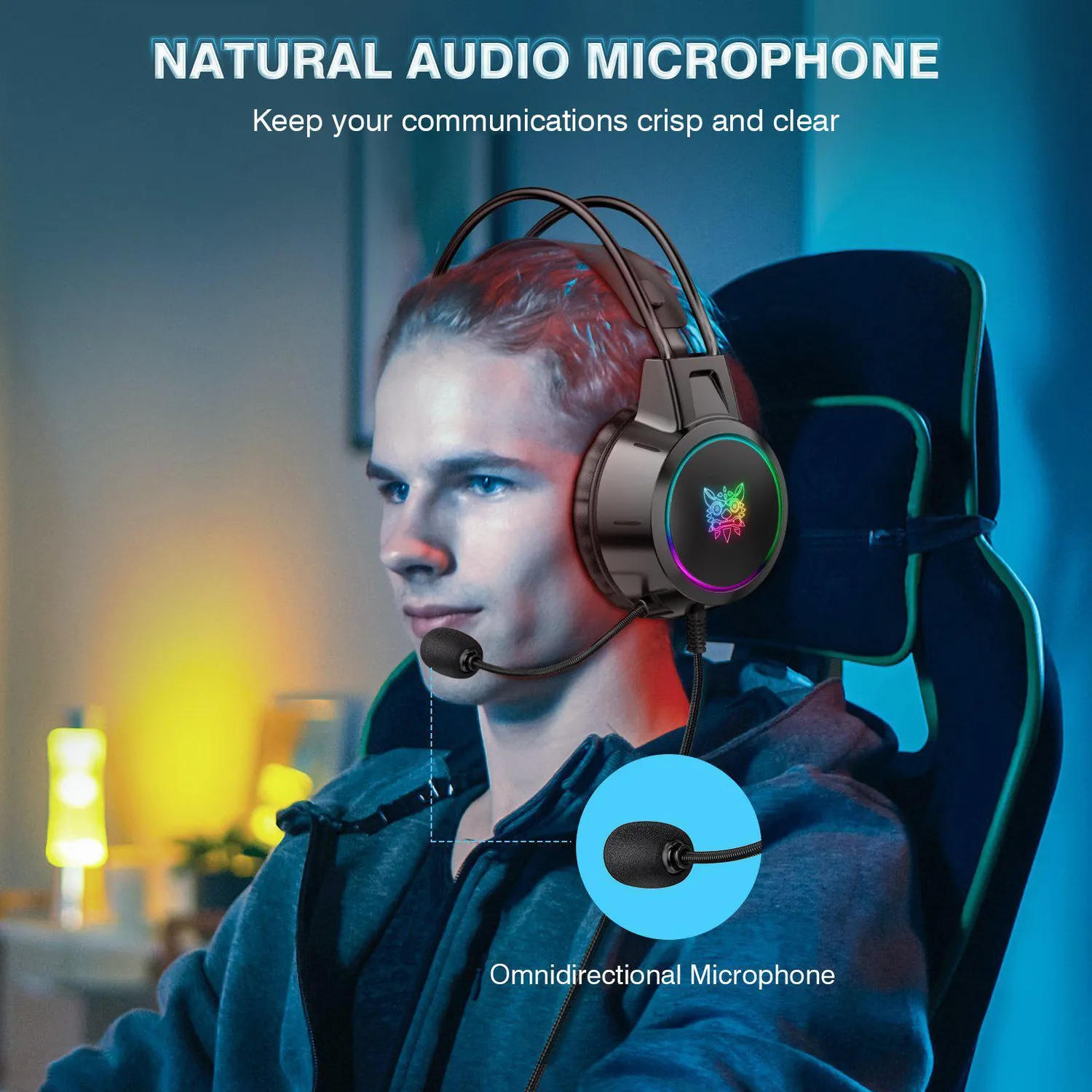 ONIKUMA X15 PRO gaming headset zwart – surround sound