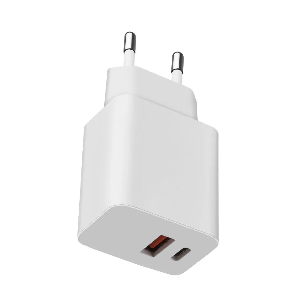 WiseQ 33W GaN snellader adapter wit dual-port USB-C