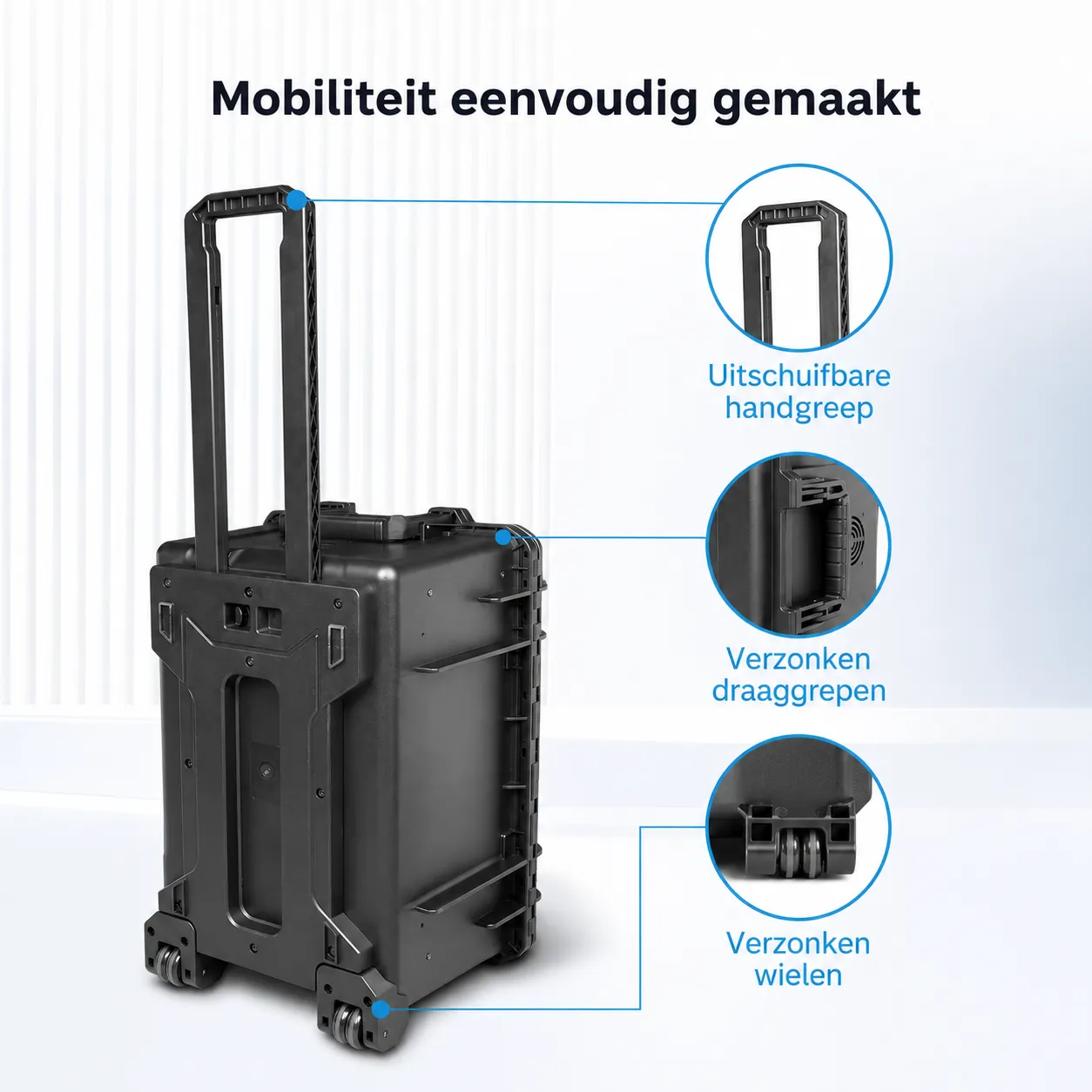 WISEQ USB-C oplaadkoffer 16-poorts 500W tablets