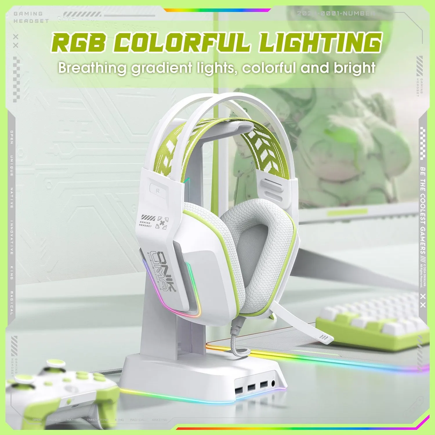 ONIKUMA X13 gaming headset zwart 50mm