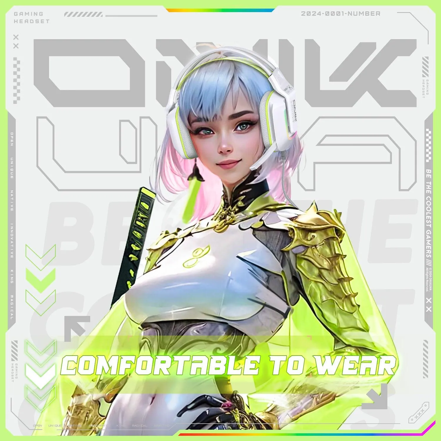 ONIKUMA X13 gaming headset zwart 50mm