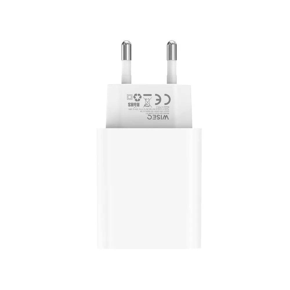 WISEQ 25W USB-C Snellader Set USB-C Kabel 1M Wit