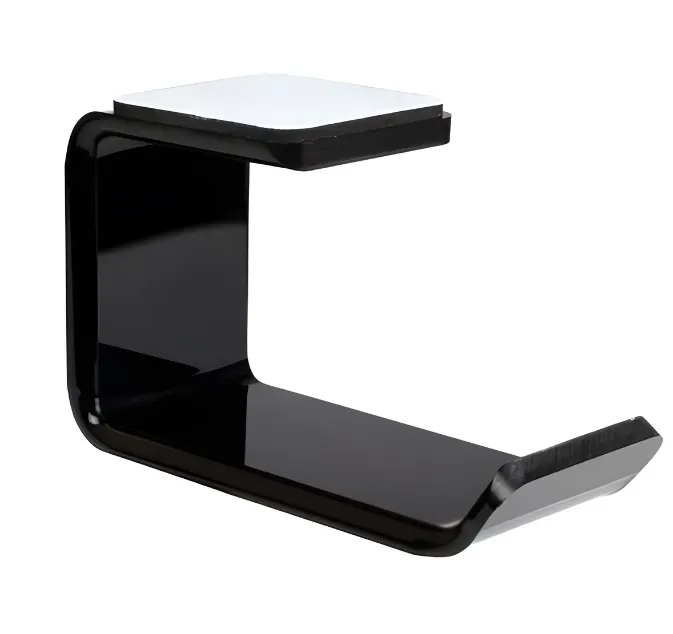 WISEQ Koptelefoonhouder Wandhanger Zwart zelfklevend compact