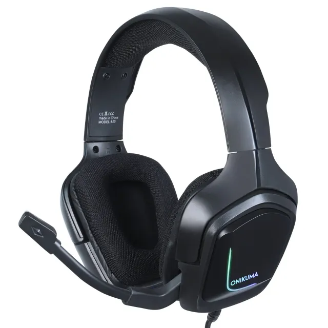 ONIKUMA K20 gaming headset bedraad zwart met RGB