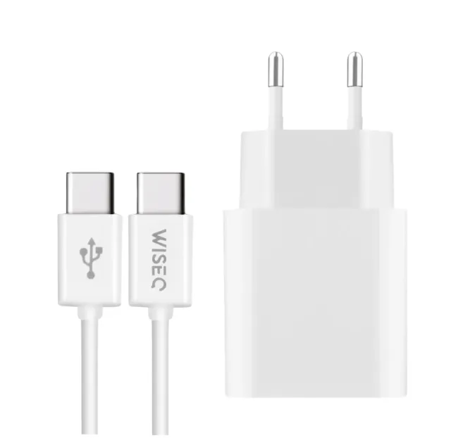 WiseQ 20W Snellader USB-C Oplader Wit 1m Kabel