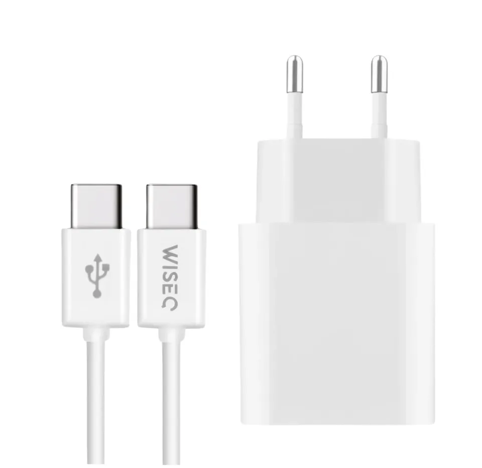 WiseQ 20W Snellader USB-C Oplader Wit 1m Kabel