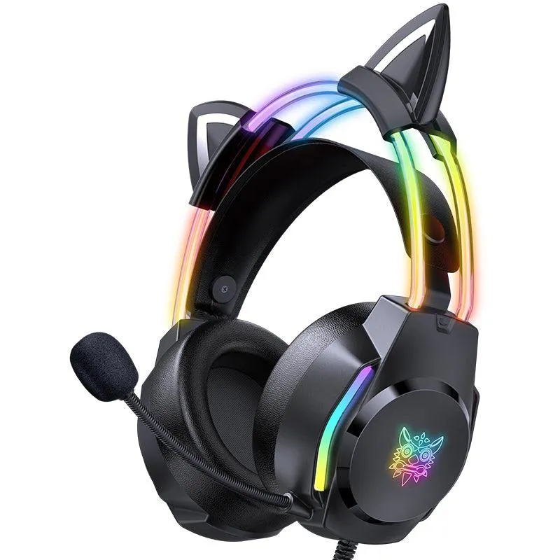ONIKUMA X26 gaming headset kattenoren roze