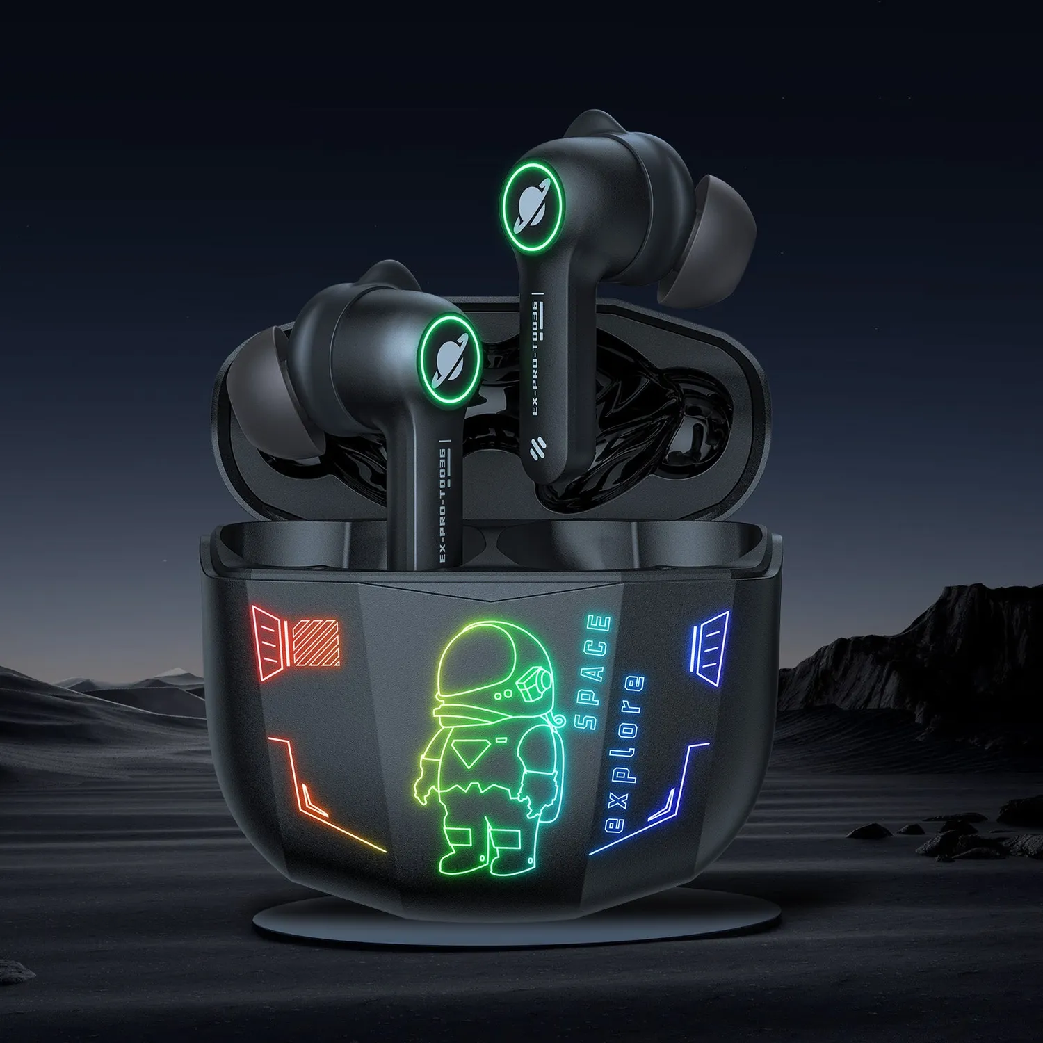 ONIKUMA T36 gaming oordopjes TWS RGB low latency