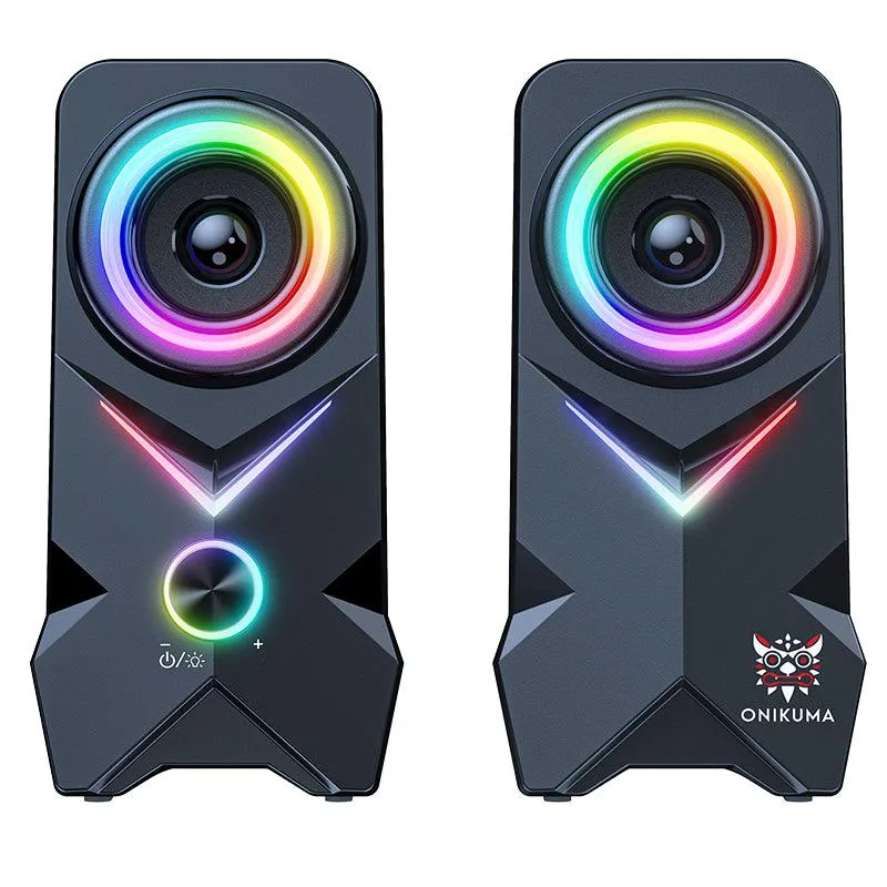ONIKUMA L2 RGB pc speakers zwart met verlichting