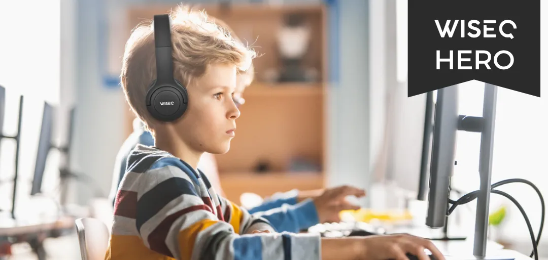 WiseQ Hero Draadloze Kinderkoptelefoon Zwart 38 uur