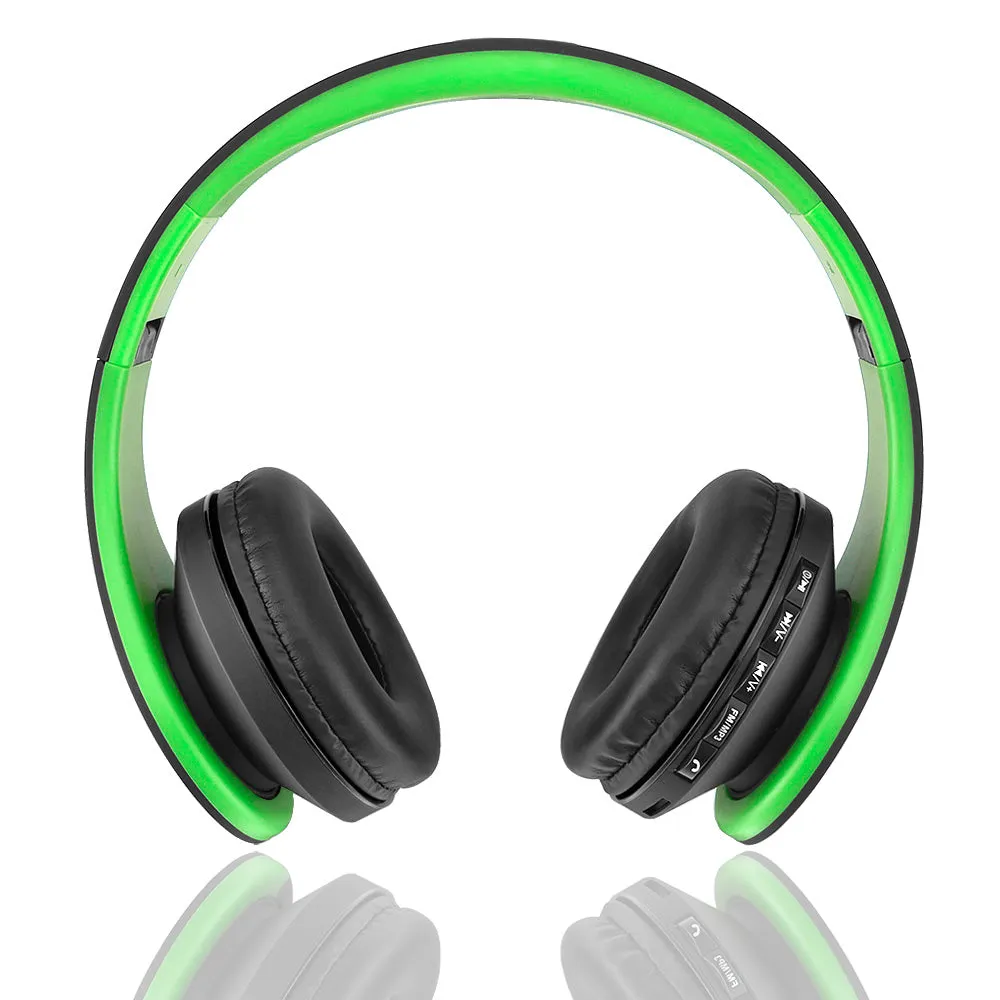 WISEQ BTwireless Kinderkoptelefoon Groen Bluetooth 8 Uur