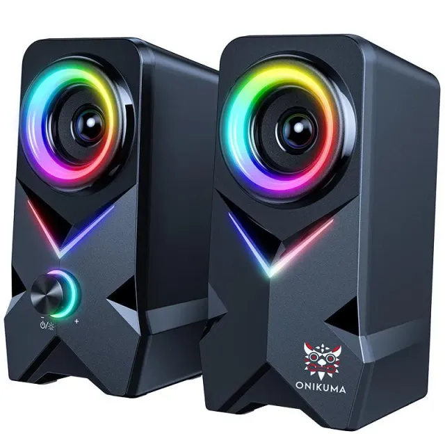 ONIKUMA L2 RGB pc speakers zwart met verlichting