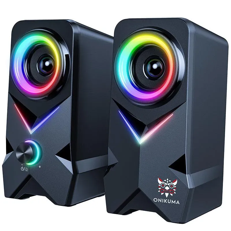 ONIKUMA L2 RGB pc speakers zwart met verlichting