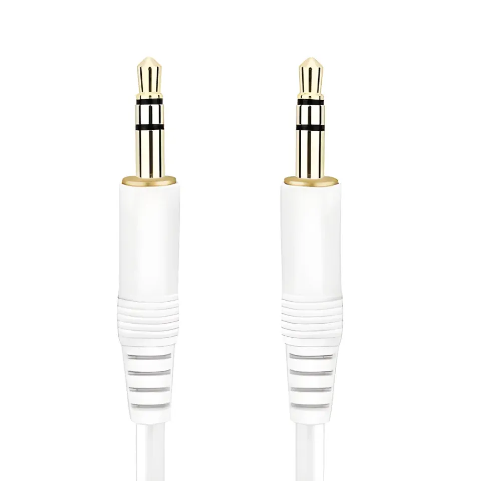 WISEQ audiokabel 3.5mm wit 1 meter stereo jack
