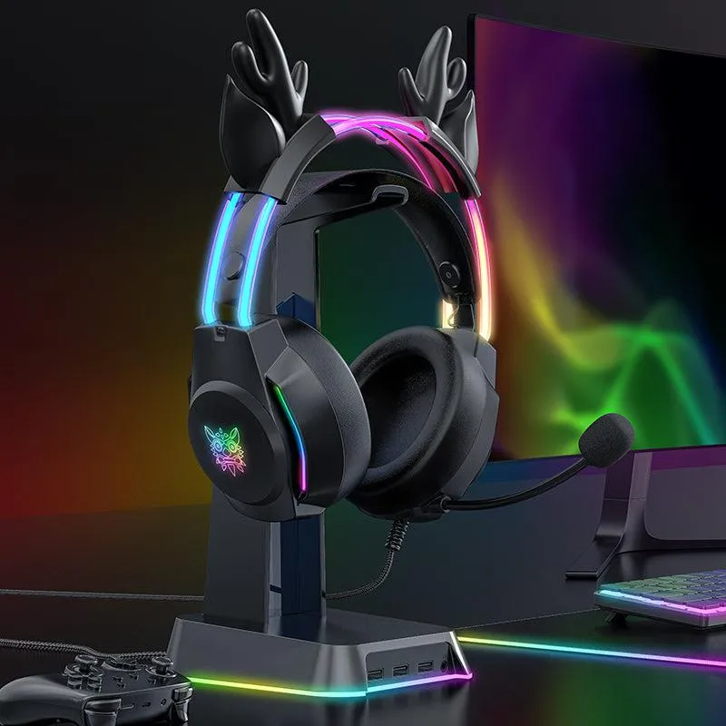 ONIKUMA X26 gaming headset roze bedraad RGB