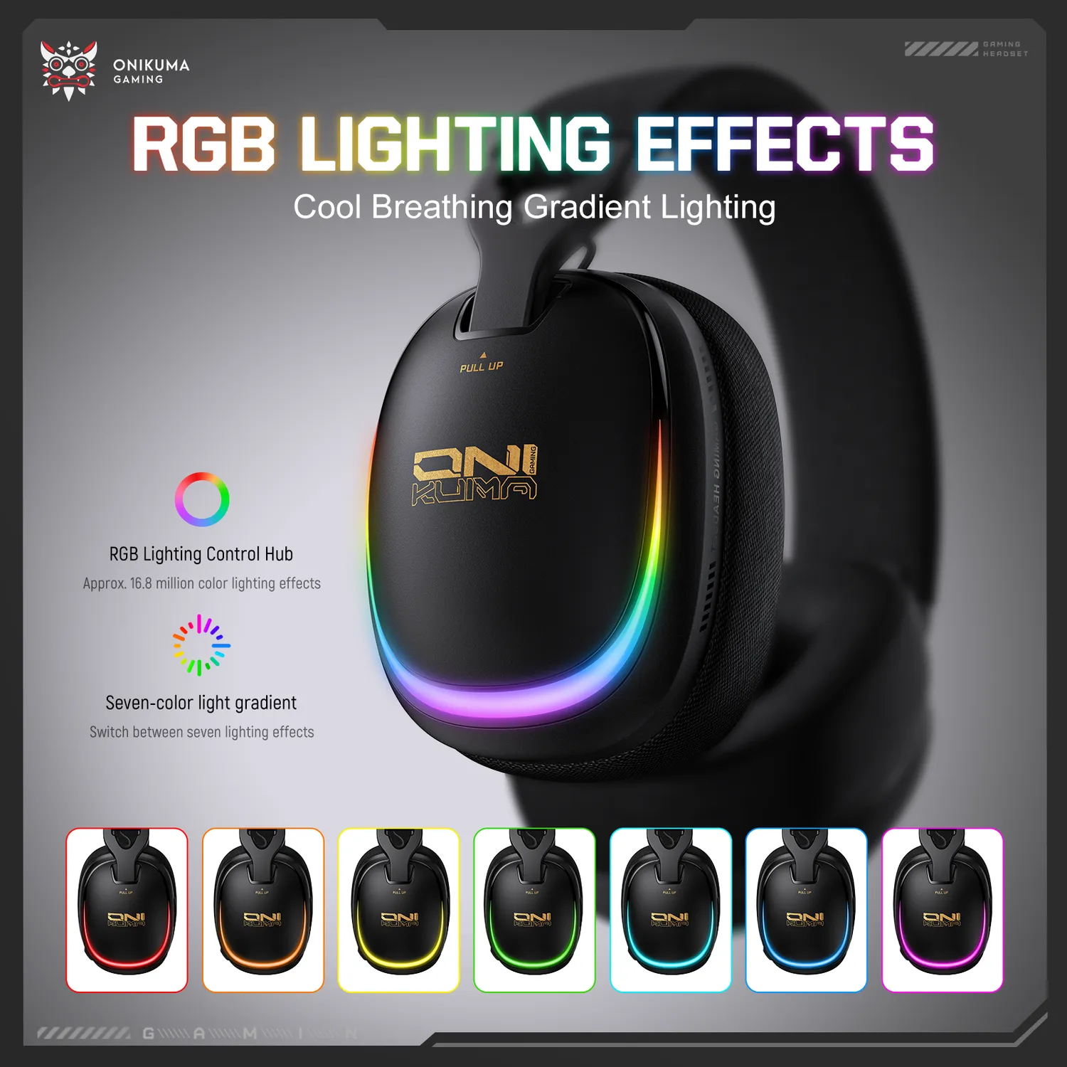 ONIKUMA GT805 gaming headset zwart draadloos low latency
