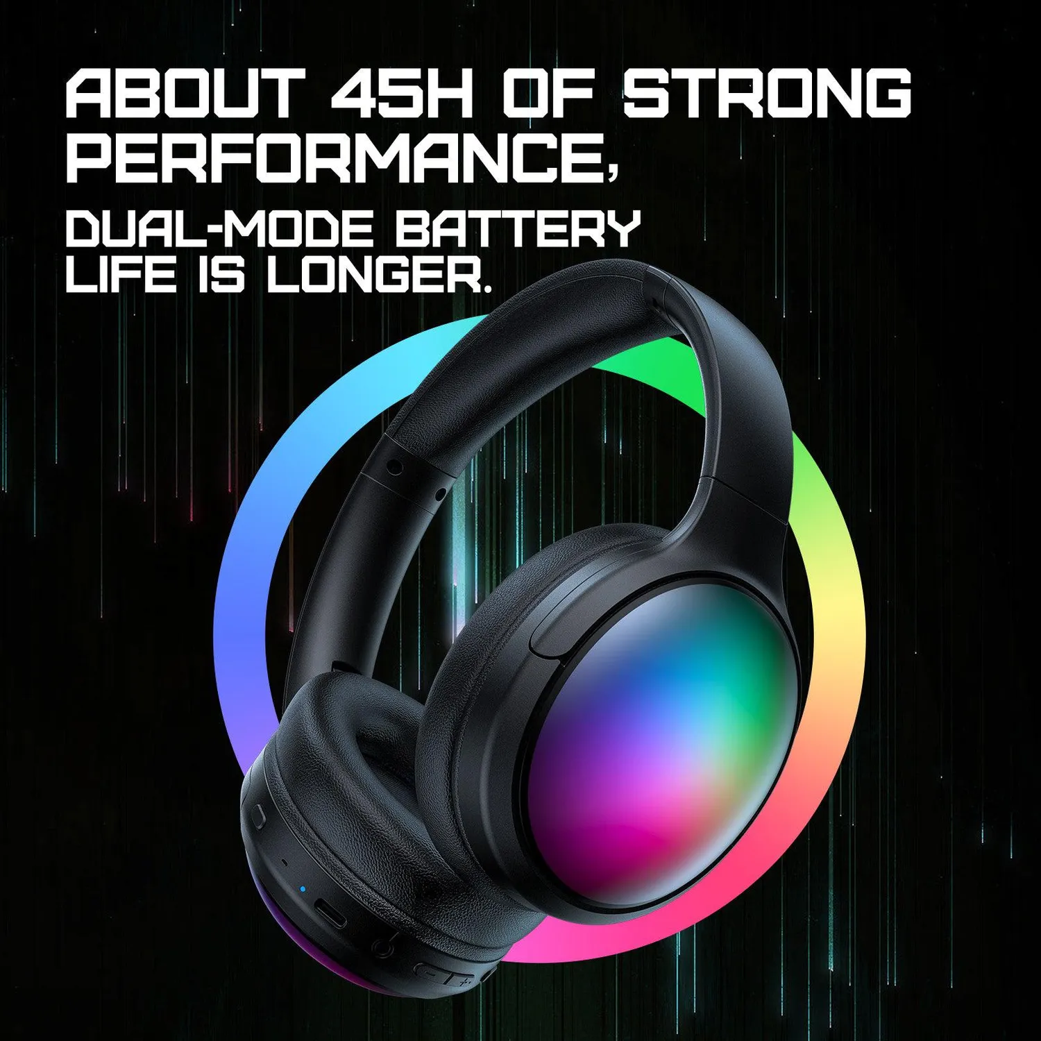 ONIKUMA B3 koptelefoon zwart bluetooth RGB 45 uur