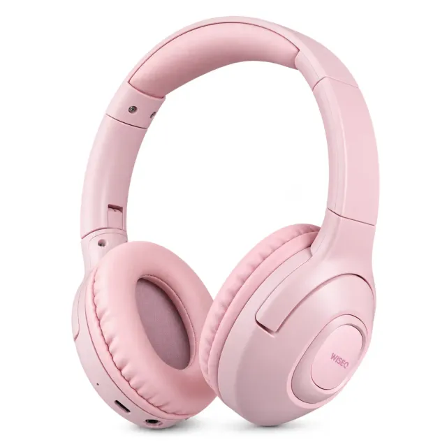 WISEQ Unbreakable Kinderkoptelefoon Draadloos Roze 45u