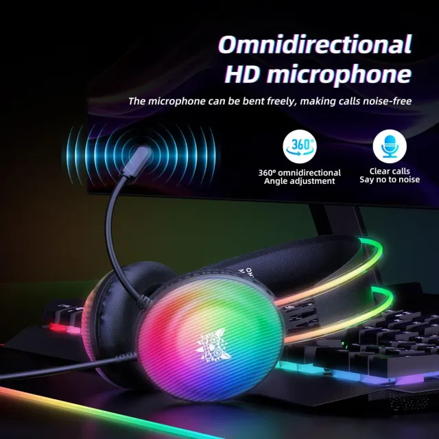 ONIKUMA X29 gaming headset bedraad RGB stereo