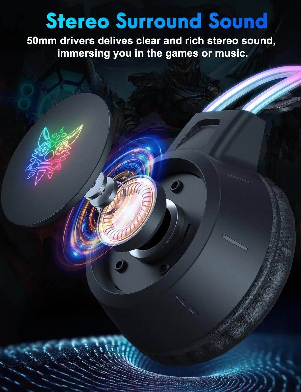 ONIKUMA X15 Pro gaming headset zwart kattenoren