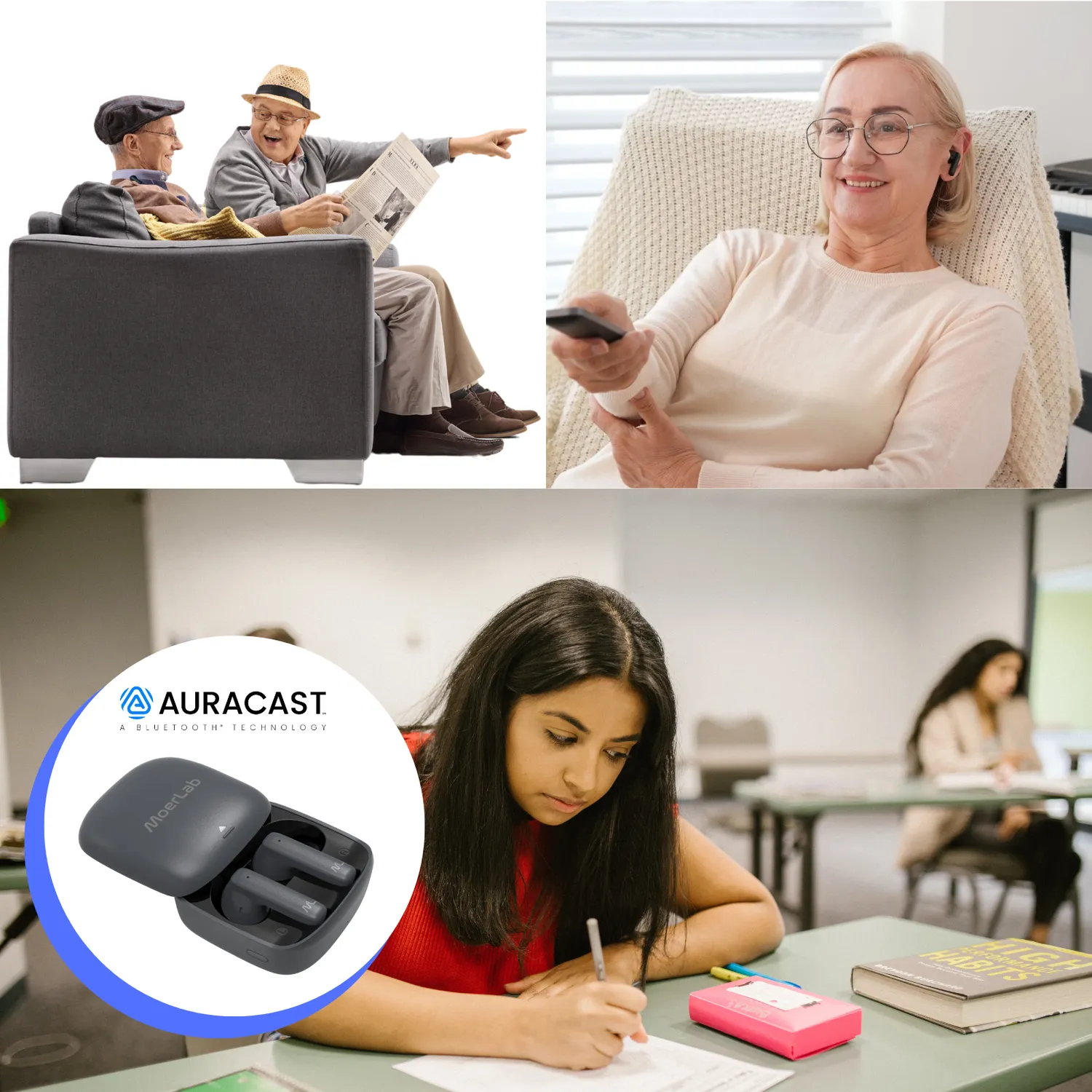 Moerlab hearClear Auracast draadloze oordopjes