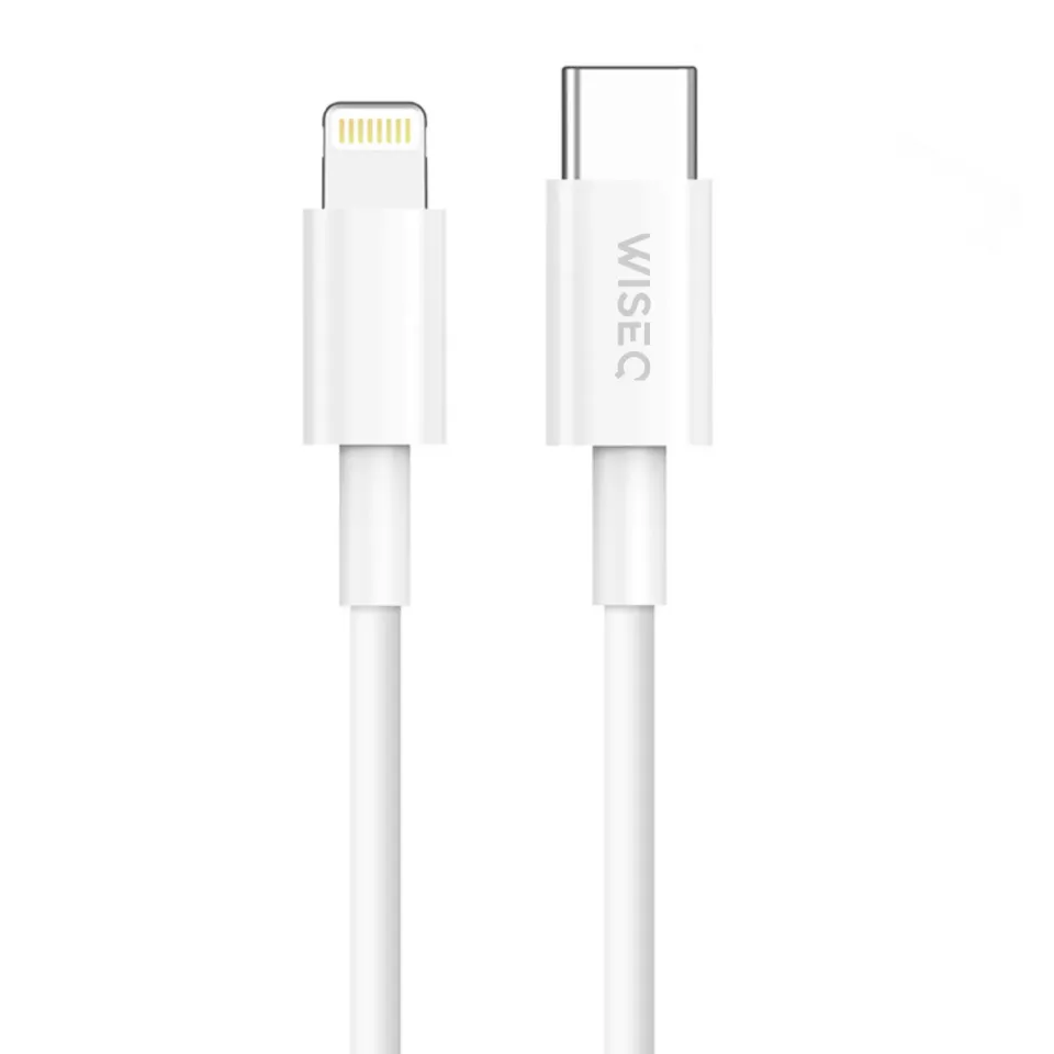 WISEQ USB-C naar Lightning kabel 3 meter wit snellaad