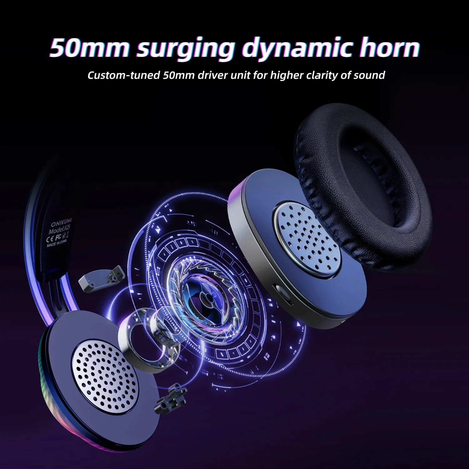 ONIKUMA X29 gaming headset bedraad RGB stereo