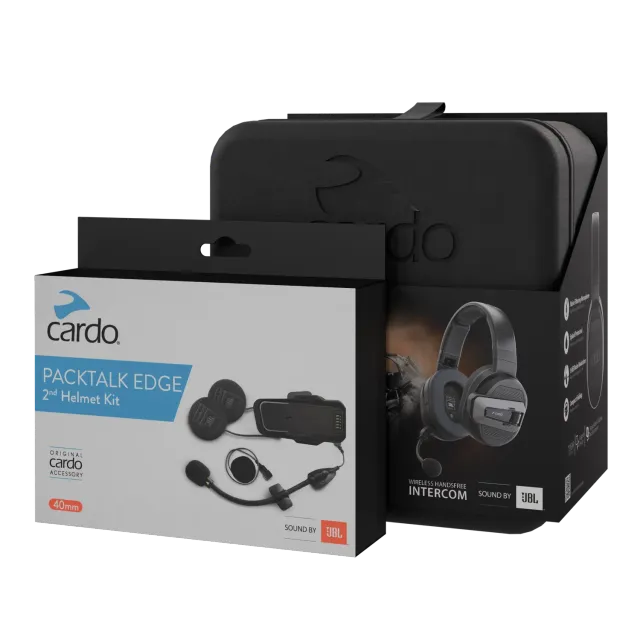 Cardo Packtalk Edgephones ORV Single + 2e helmkit bundel