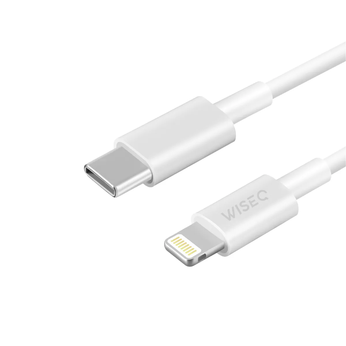 WISEQ 38W Snellader 3-Poorts USB-C Lightning 3M Wit