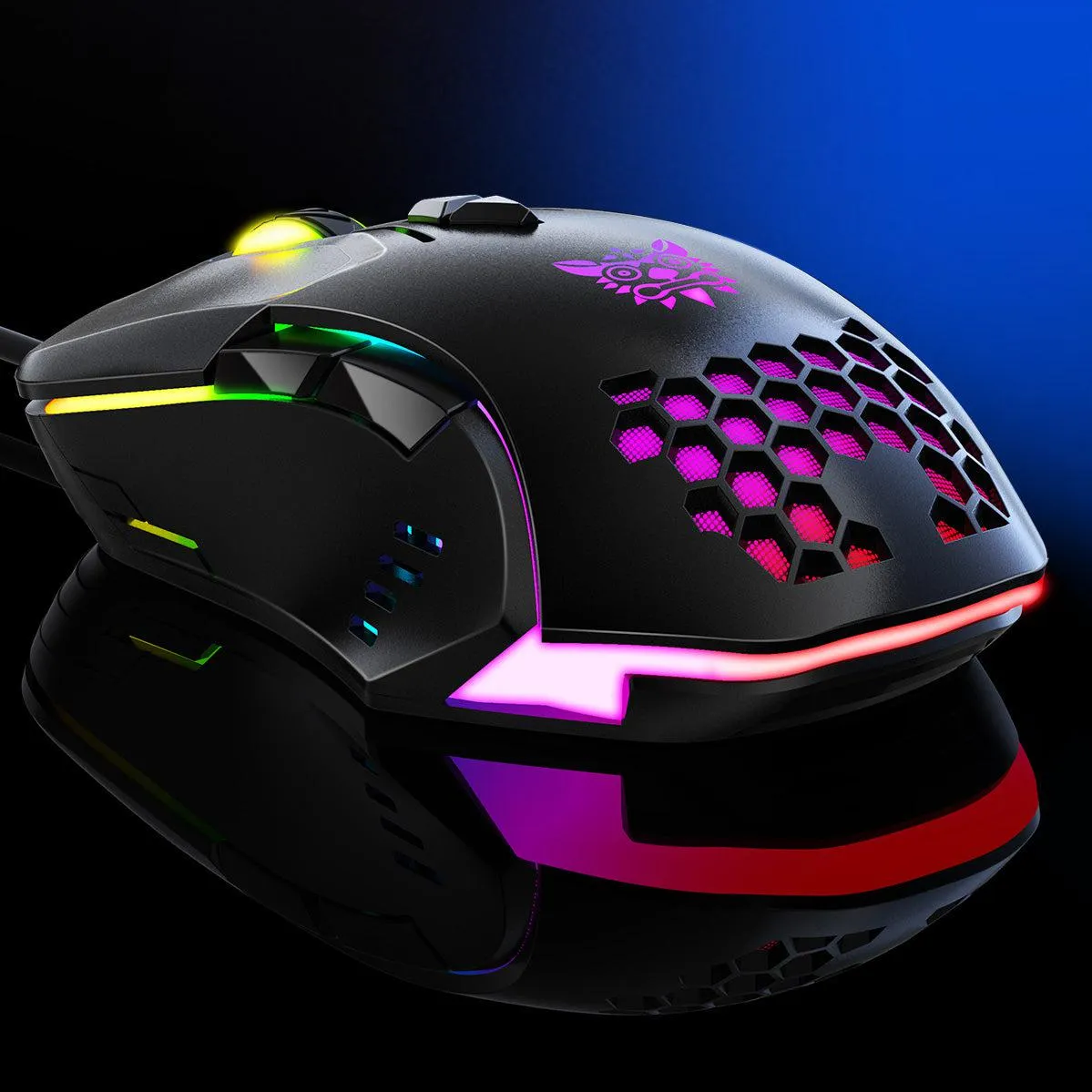 ONIKUMA CW902 gaming muis bedraad zwart 6400 DPI