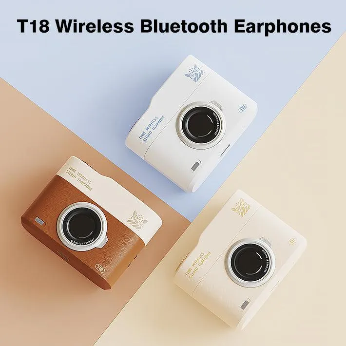 ONIKUMA T18 bluetooth oordopjes beige retro