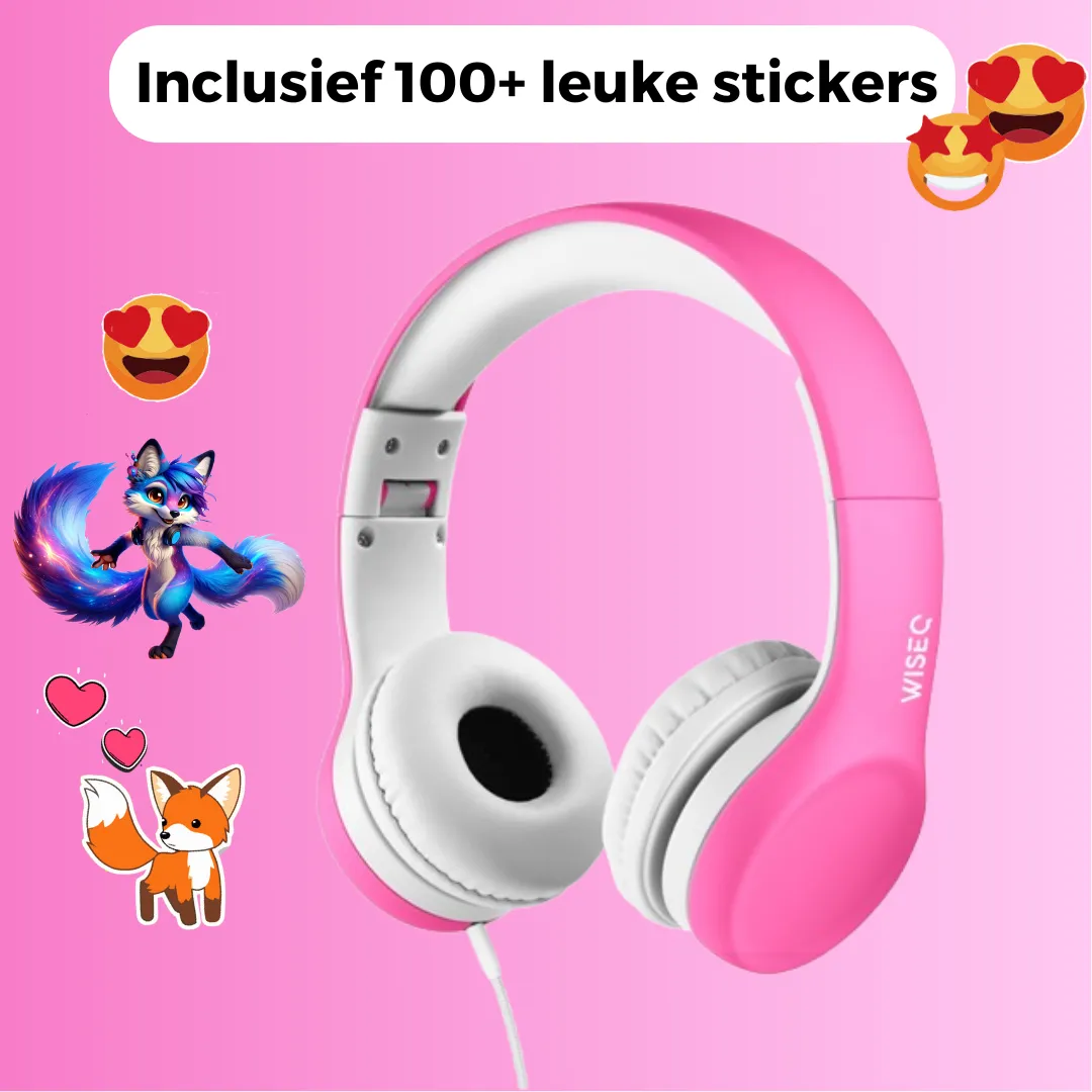 WiseQ Junior Kinder Hoofdtelefoon Roze 85dB
