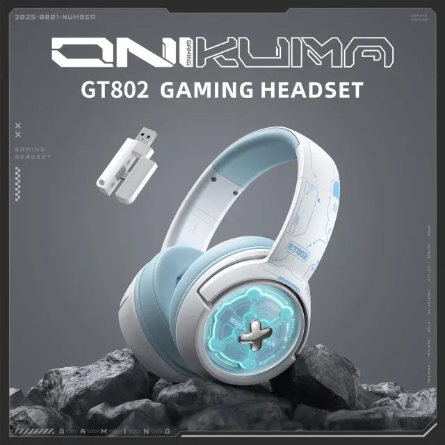 ONIKUMA GT802 gaming headset zwart tri-mode