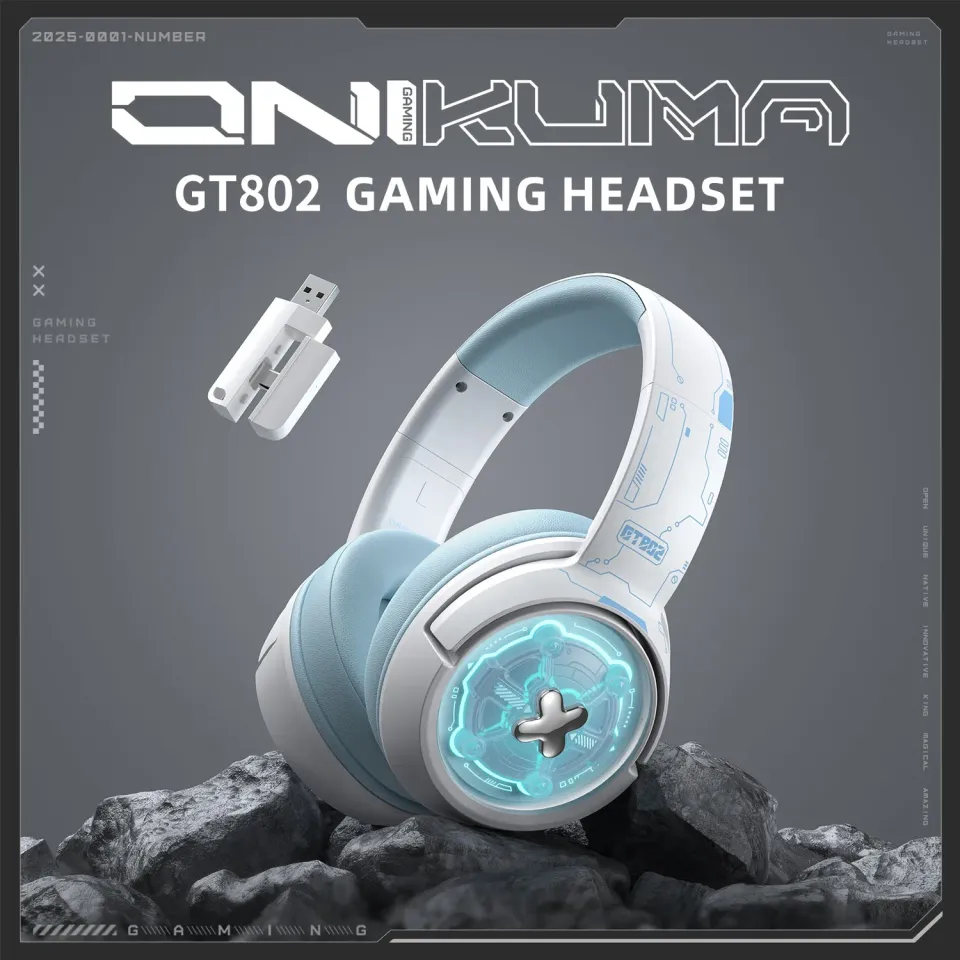 ONIKUMA GT802 gaming headset zwart tri-mode