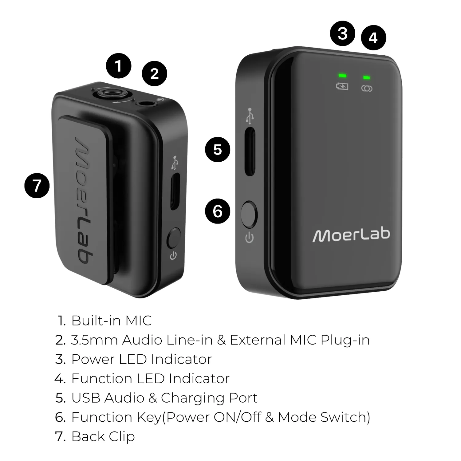 Moerlab SoundLinker Portable audiozender Auracast 40ms