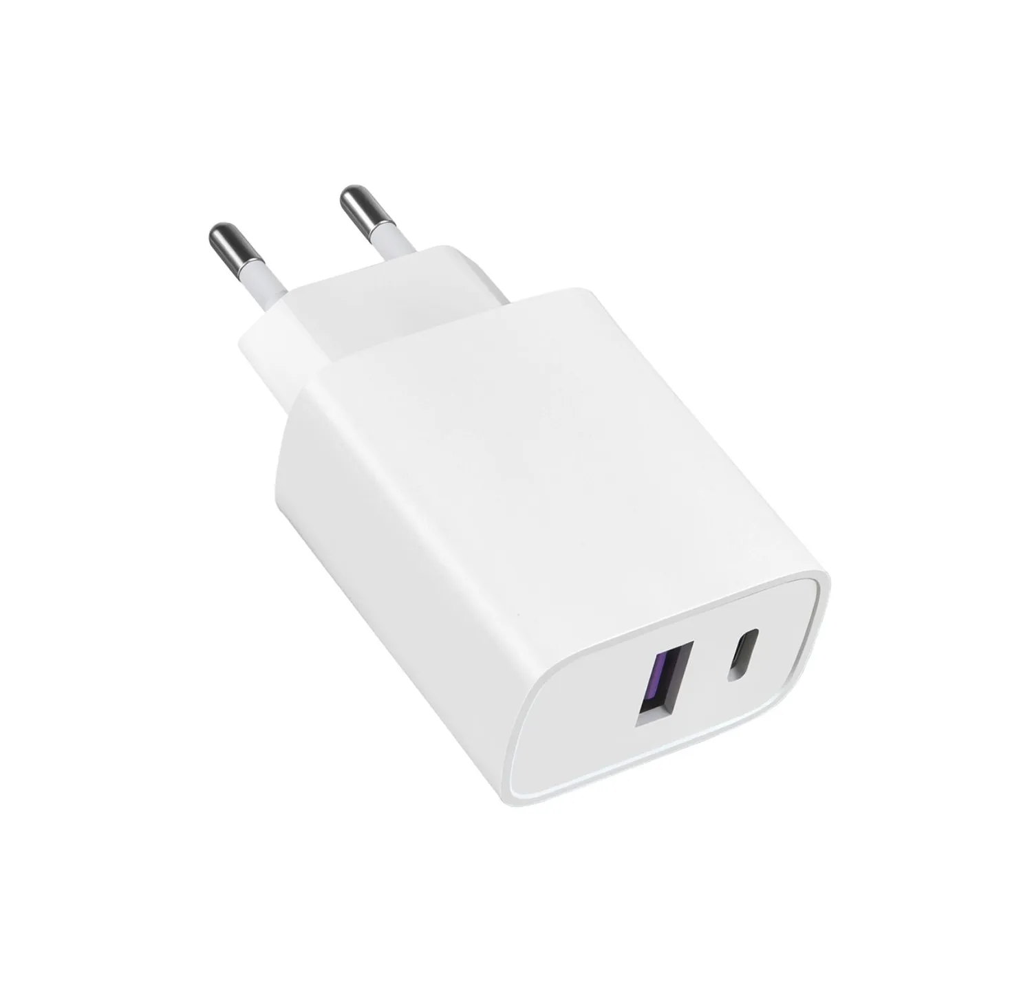 WiseQ Dual Charge 25W Snellader Set USB-C 3 Meter Wit