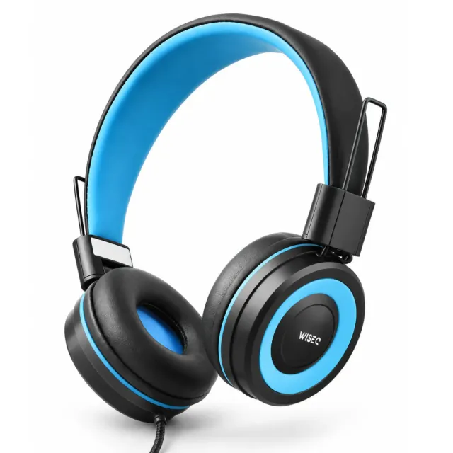 WISEQ One Bedrade Kinder Koptelefoon Zwart-Blauw – 85dB