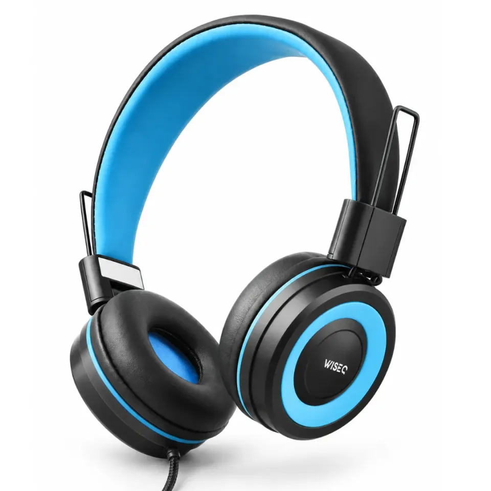 WISEQ One Bedrade Kinder Koptelefoon Zwart-Blauw – 85dB