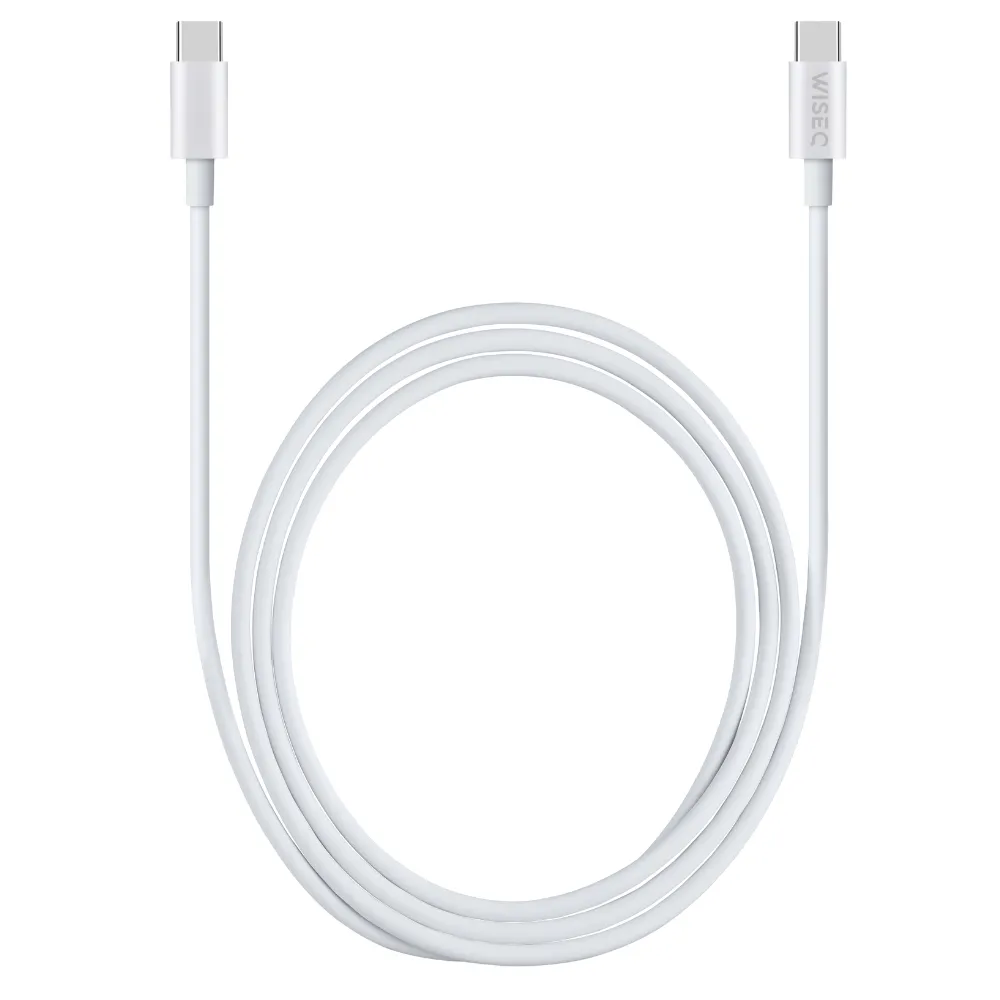 WISEQ USB-C naar USB-C oplaadkabel 3 meter wit 100W
