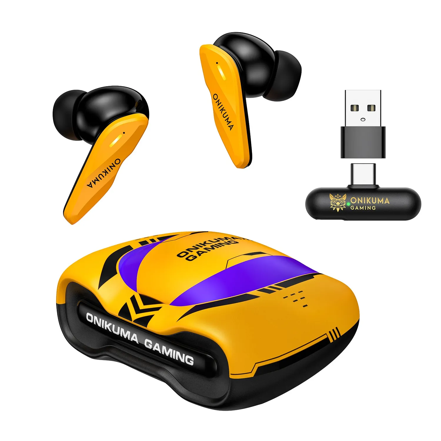 ONIKUMA TX616 gaming oordopjes geel ENC 2.4G