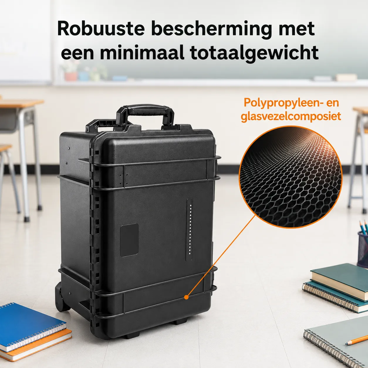 WISEQ USB-C oplaadkoffer 16-poorts 500W tablets